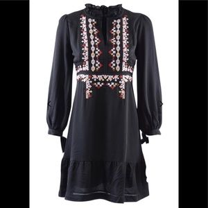 NWT Ann Taylor Embroidered black dress, 4P